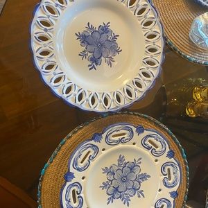 Set of two Style Eyes by Baum Bros Pierced Plates 11.5 in ea